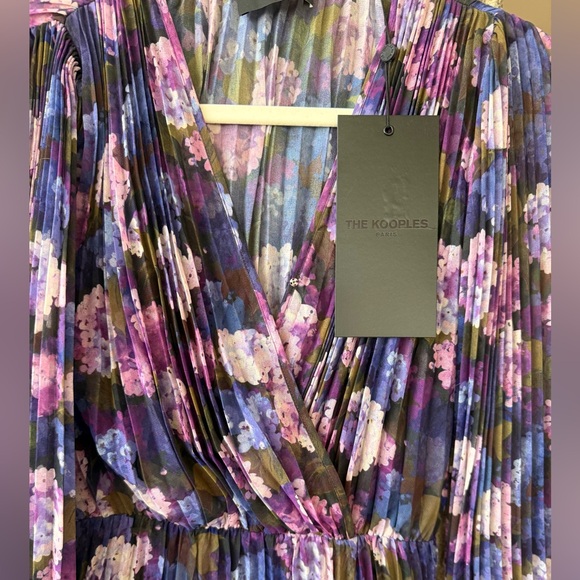 NWT The Kooples Multicolor Floral Dress, Size 0 - Picture 4 of 9